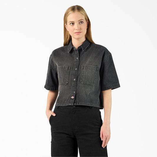 Women's Cropped Denim Work Shirt - Dickies Deals