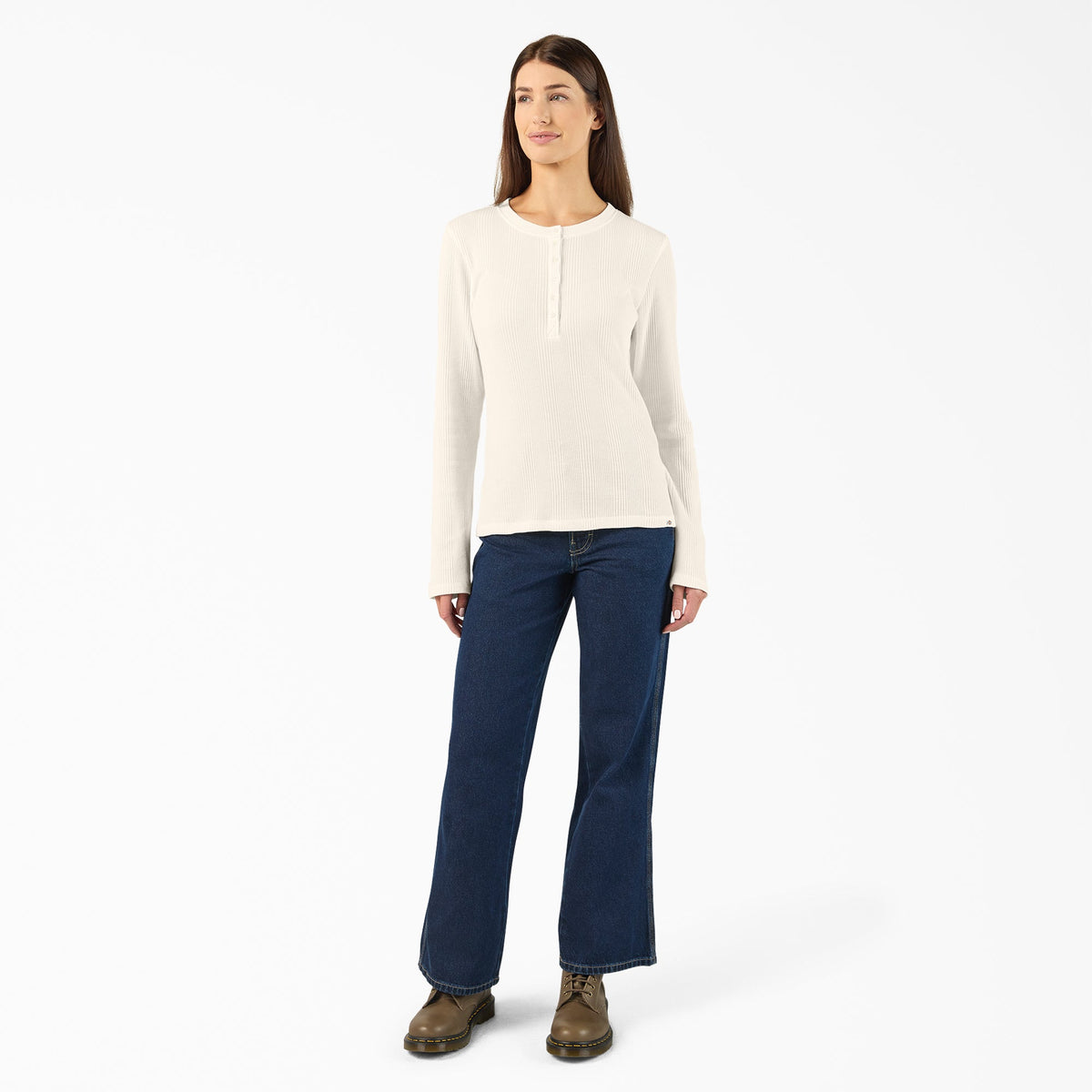 Women's Crewneck Henley Shirt - Dickies Exclusive