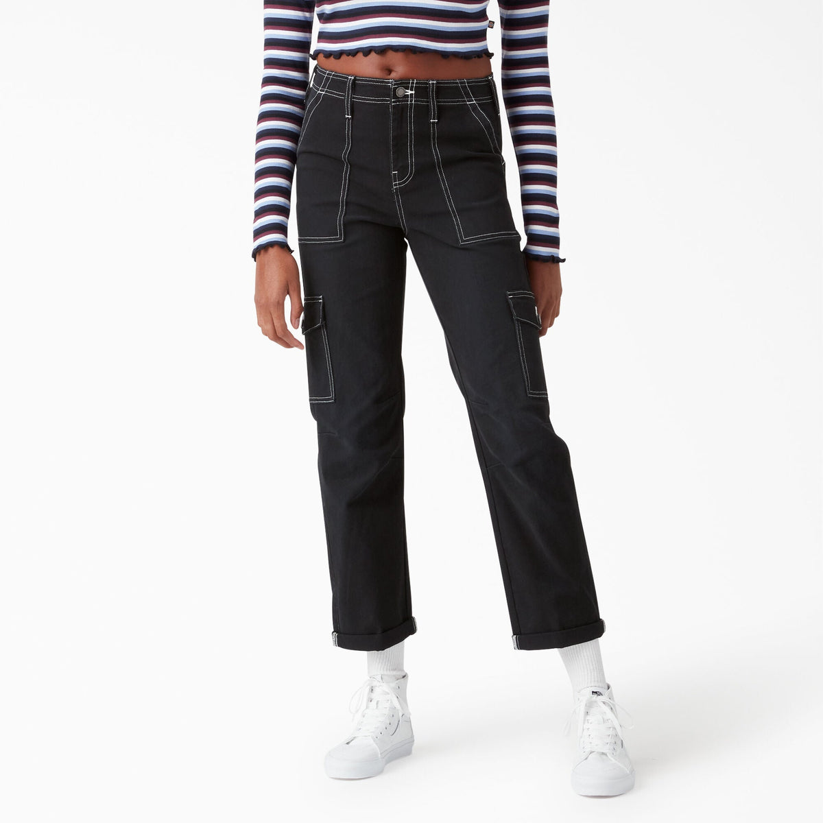 Women's Skinny Fit Cuffed Cargo Pants - Dickies Discount