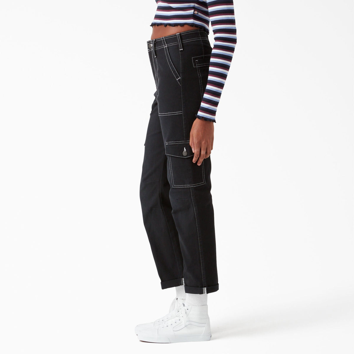 Women's Skinny Fit Cuffed Cargo Pants - Dickies Discount