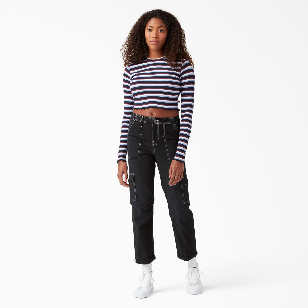 Women's Skinny Fit Cuffed Cargo Pants - Dickies Discount