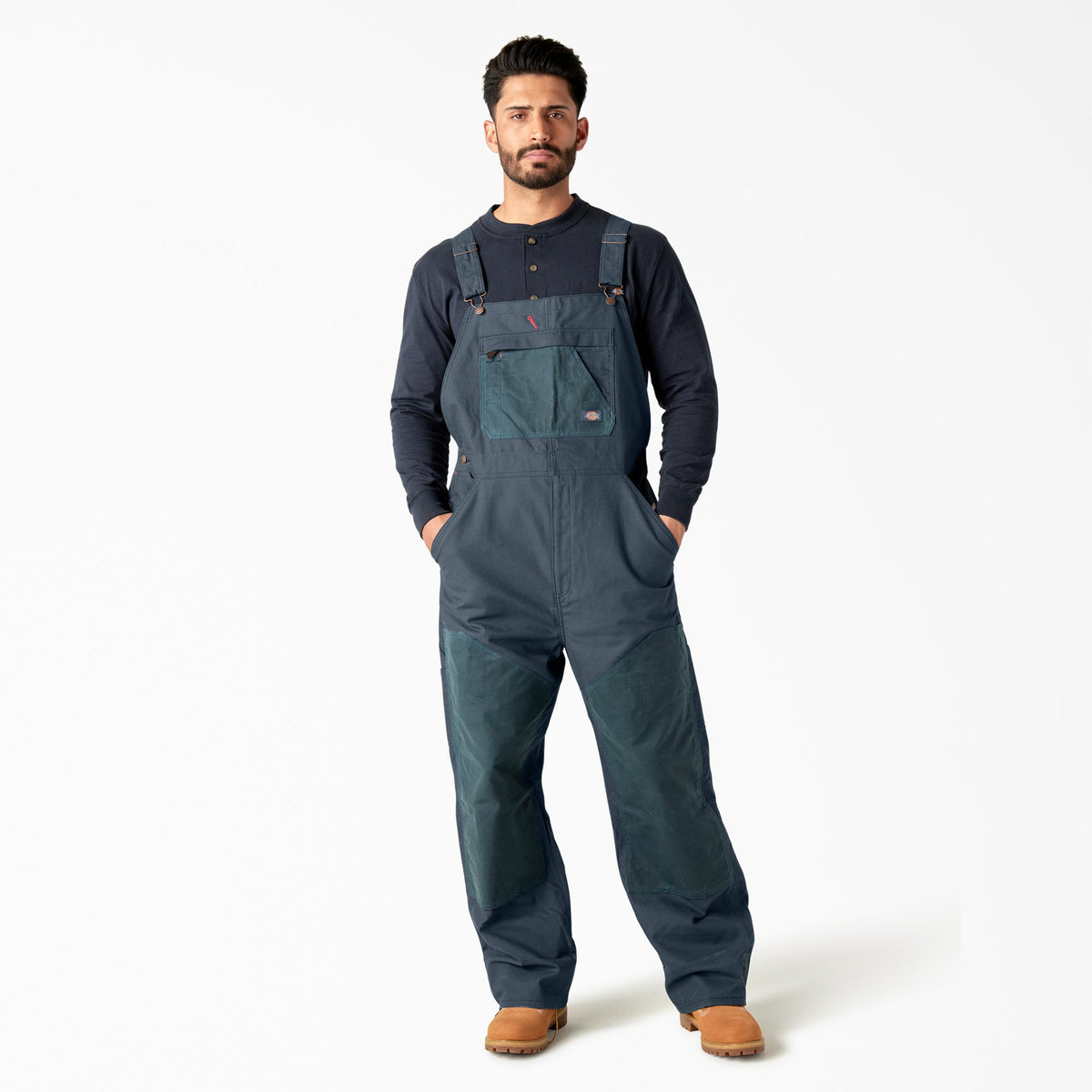 Waxed Canvas Double Front Bib Overalls - Dickies Special Offer
