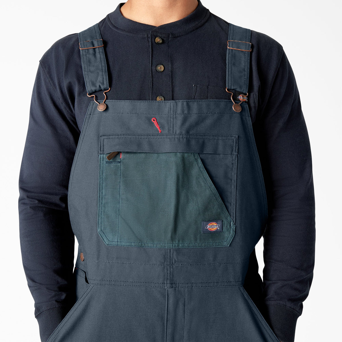 Waxed Canvas Double Front Bib Overalls - Dickies Special Offer