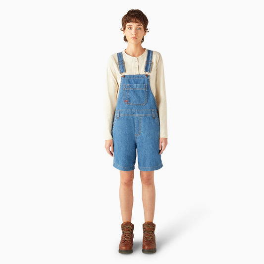 Women's Relaxed Fit Bib Shortalls, 7" - Dickies Trusted