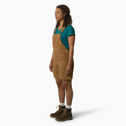 Women's Relaxed Fit Bib Shortalls, 7" - Dickies Popular
