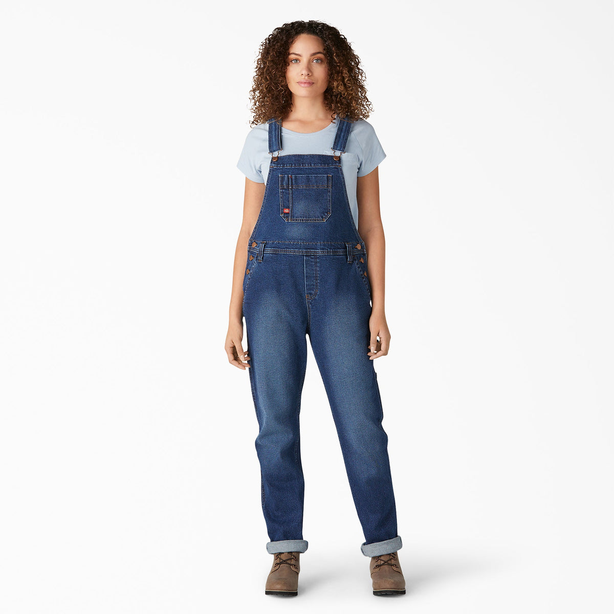 Women's Denim Boyfriend Fit Bib Overalls - Dickies Value
