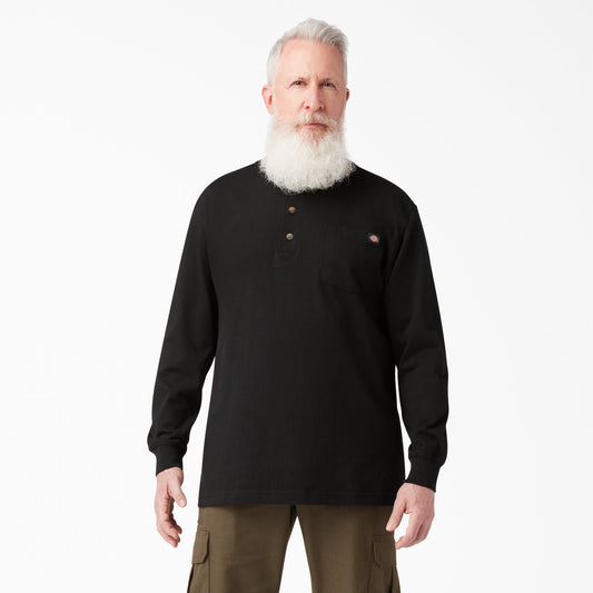 Heavyweight Long Sleeve Henley T-Shirt - Dickies Discount