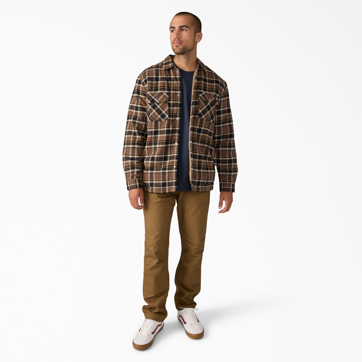 Water Repellent Fleece-Lined Flannel Shirt Jacket - Dickies Popular