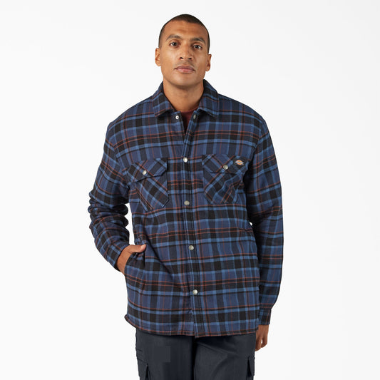Water Repellent Fleece-Lined Flannel Shirt Jacket - Dickies Discount