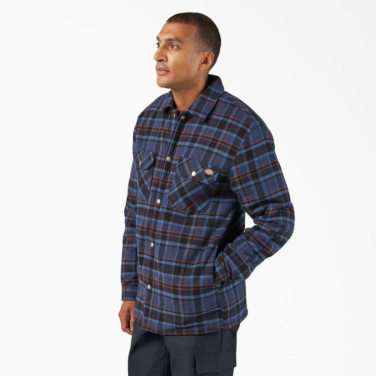 Water Repellent Fleece-Lined Flannel Shirt Jacket - Dickies Discount