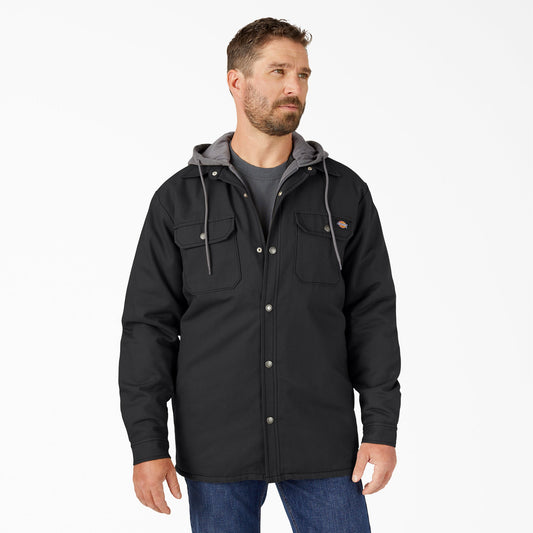 Water Repellent Duck Hooded Shirt Jacket - Dickies Popular