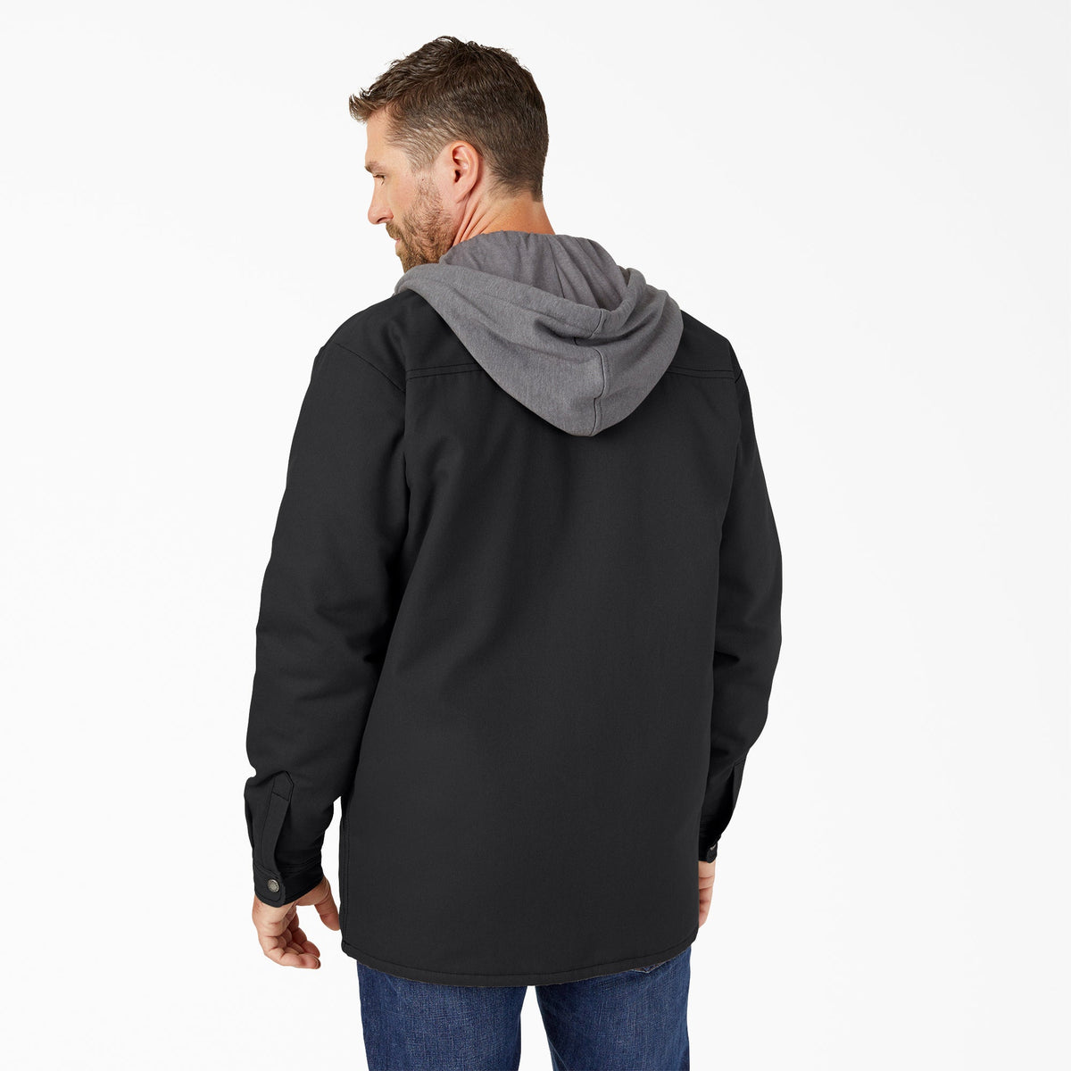 Water Repellent Duck Hooded Shirt Jacket - Dickies Popular