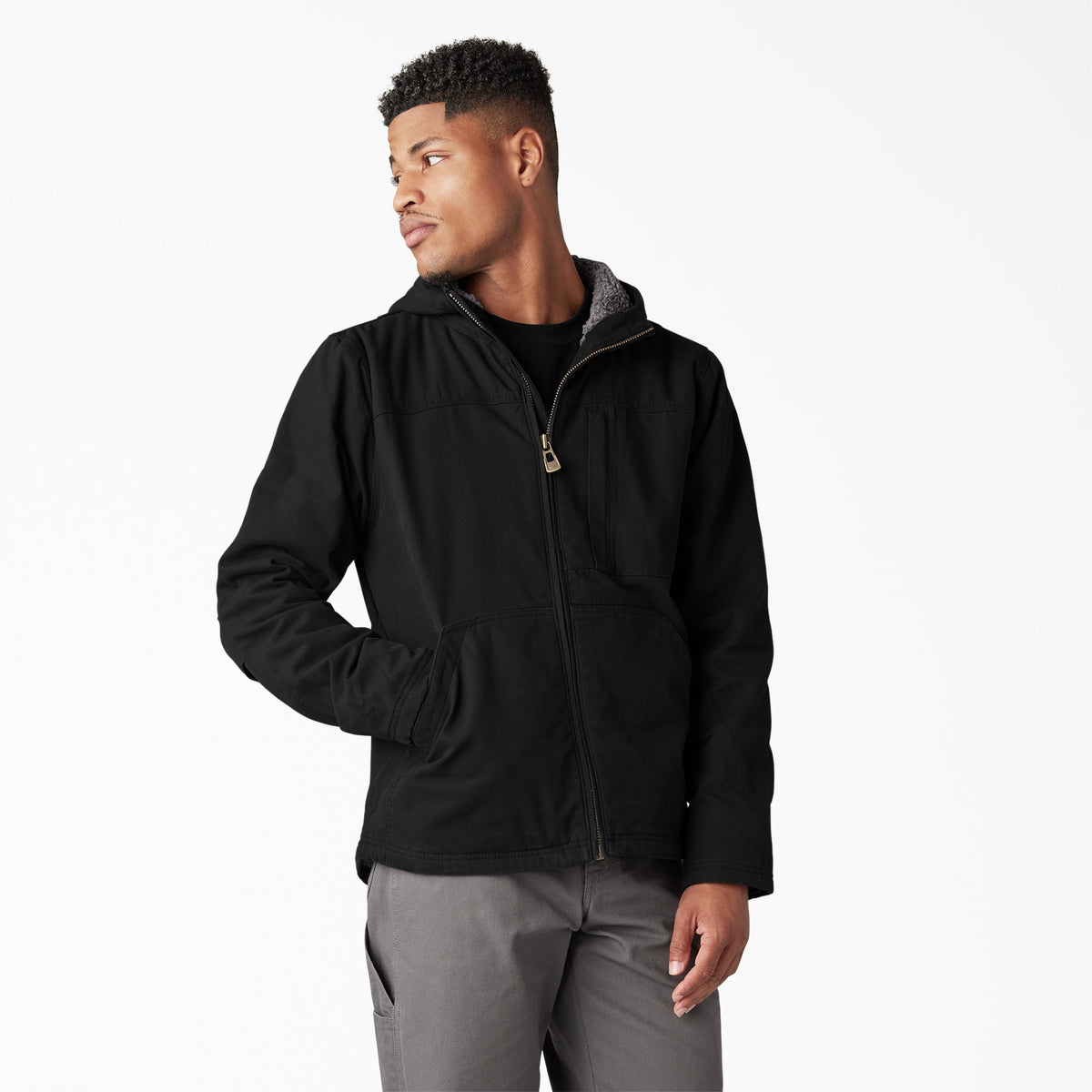 Duck Canvas High Pile Fleece Lined Jacket - Dickies Special Offer