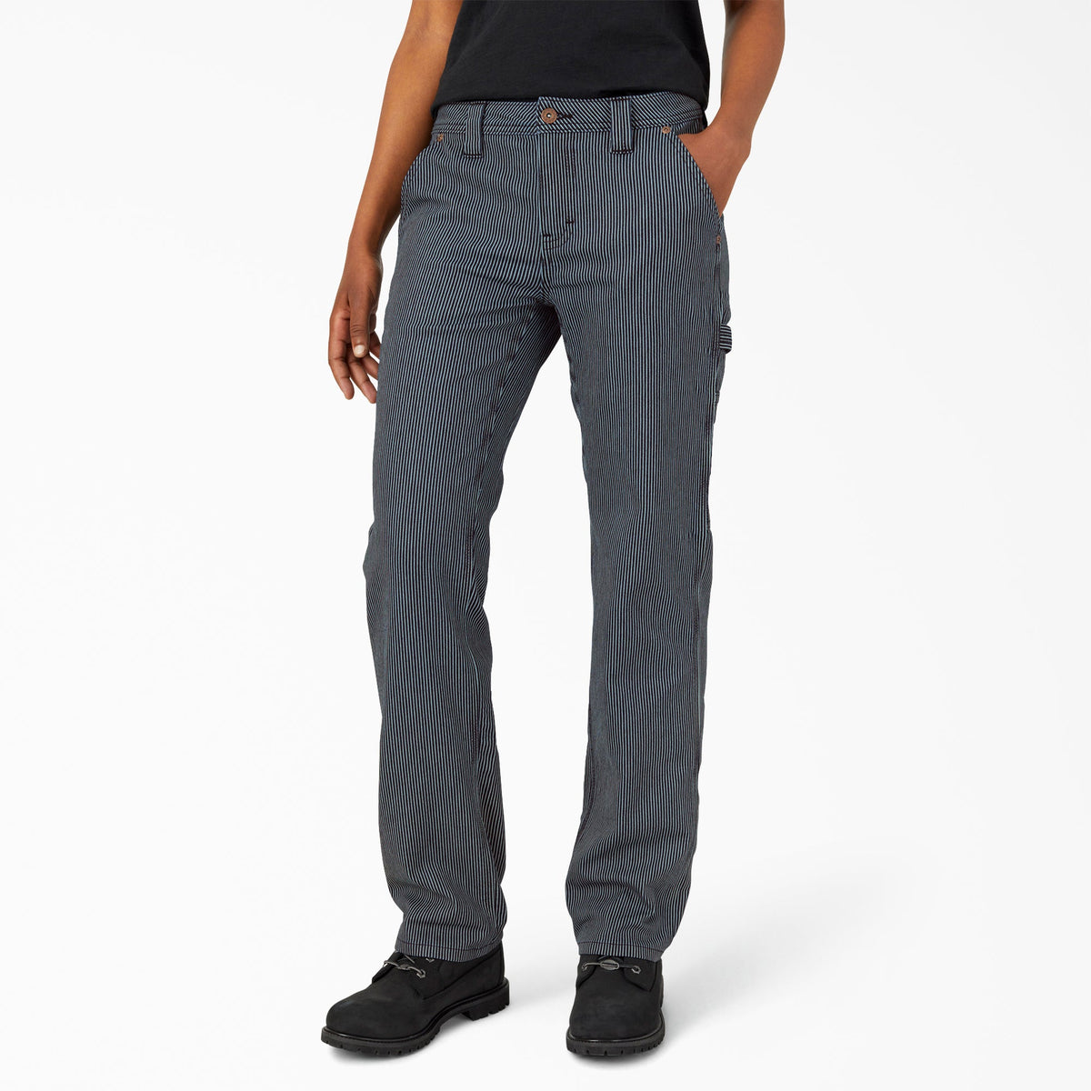 Women's FLEX Relaxed Fit Hickory Stripe Carpenter Pants - Dickies Everyday