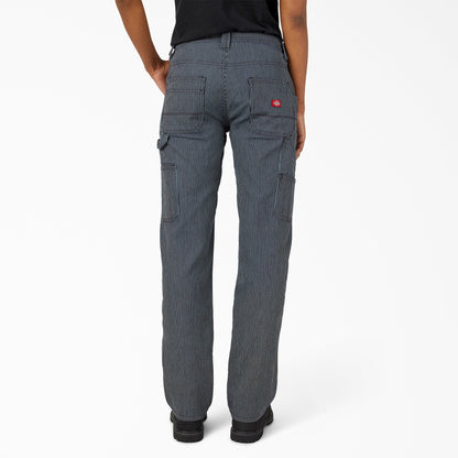 Women's FLEX Relaxed Fit Hickory Stripe Carpenter Pants - Dickies Everyday