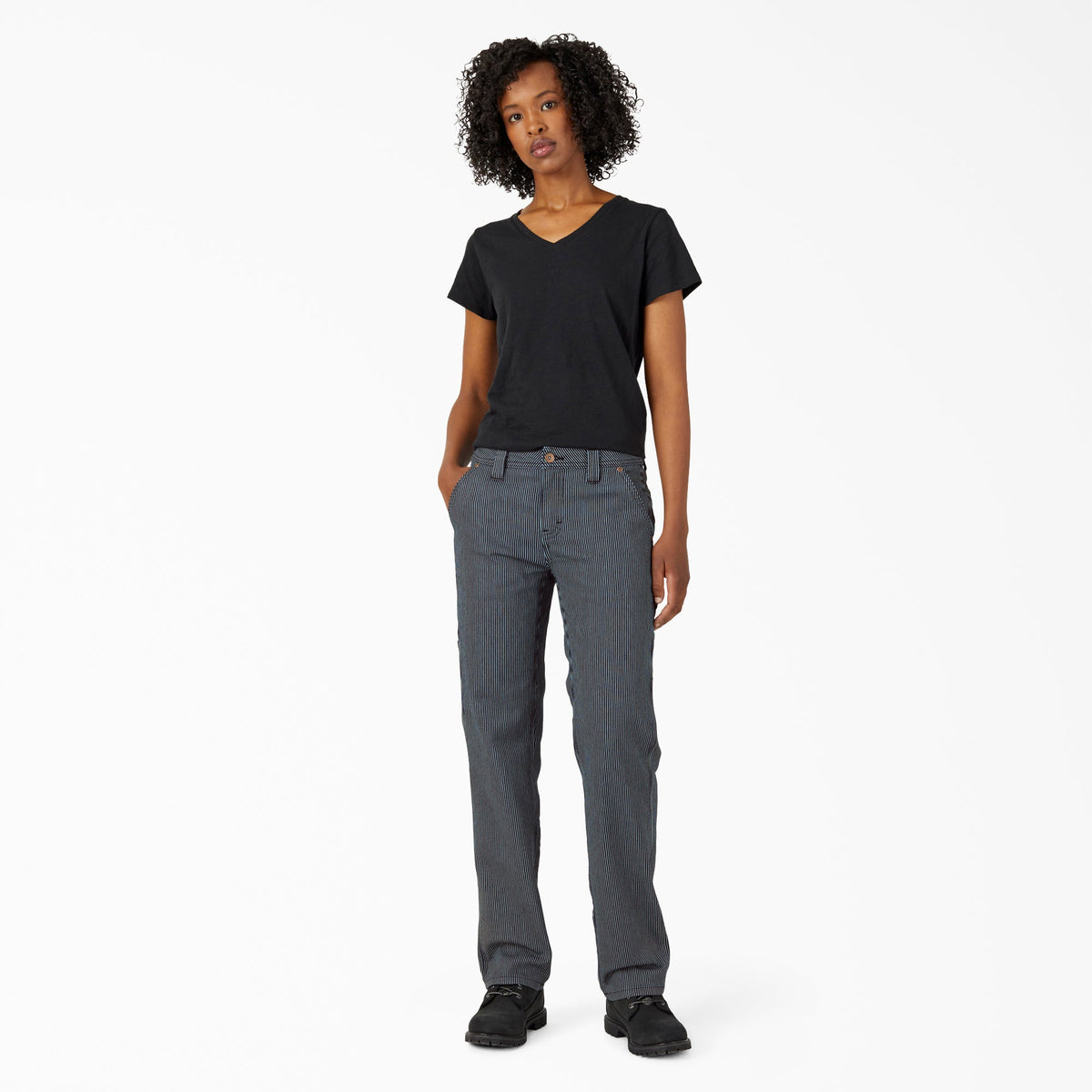 Women's FLEX Relaxed Fit Hickory Stripe Carpenter Pants - Dickies Everyday