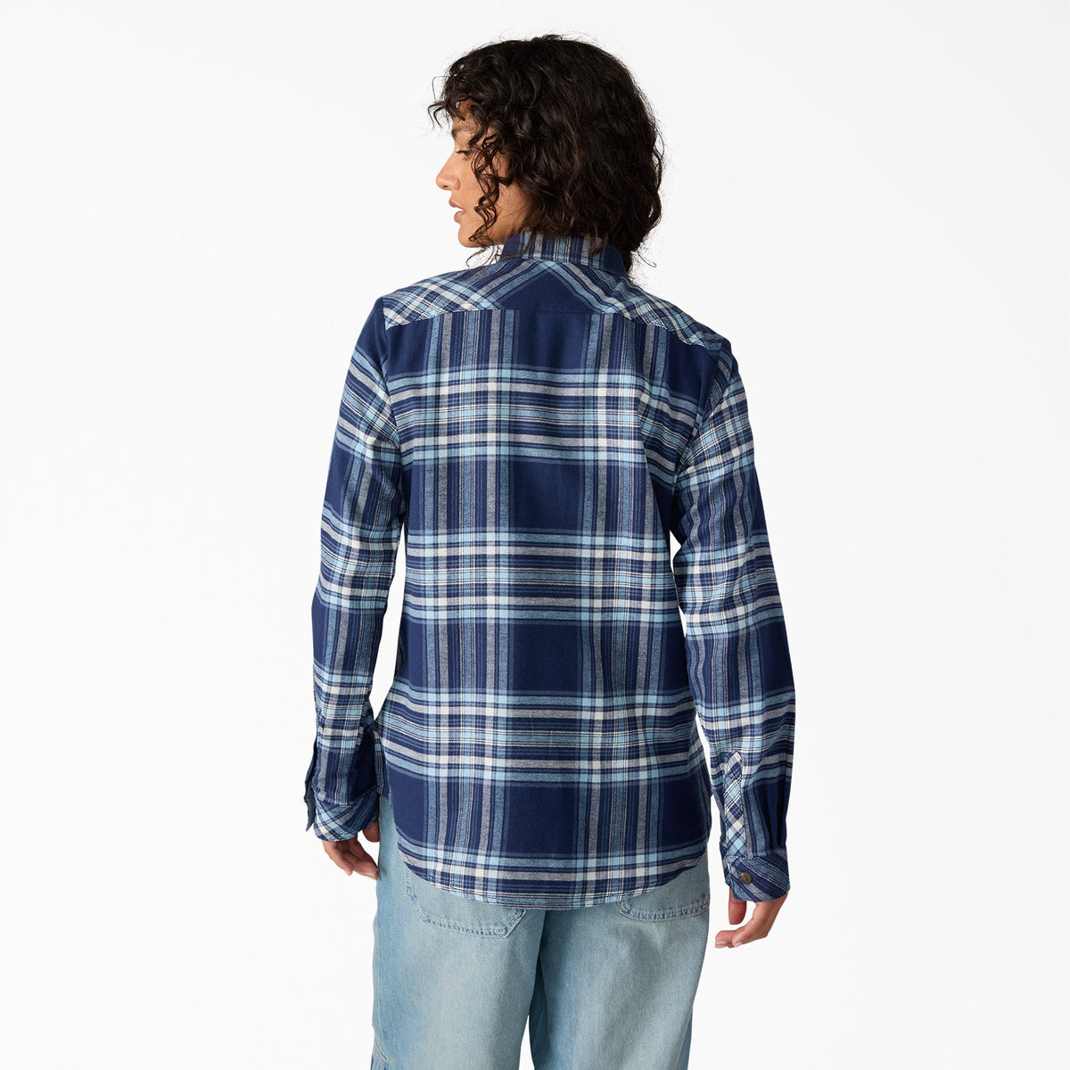Women's Plaid Flannel Long Sleeve Shirt - Dickies Recommended