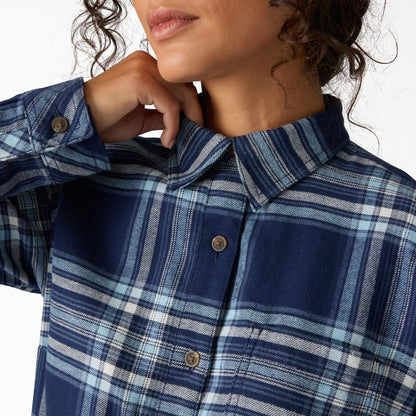 Women's Plaid Flannel Long Sleeve Shirt - Dickies Recommended