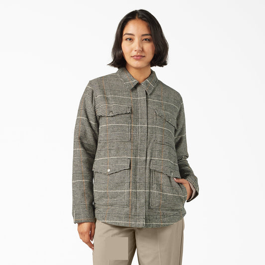 Women's Fleece Lined Flannel Chore Coat - Dickies Latest