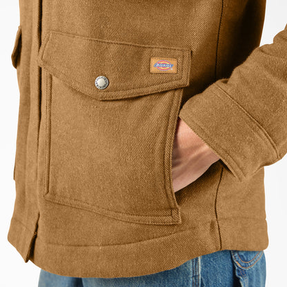 Women's Fleece Lined Flannel Chore Coat - Dickies Premium