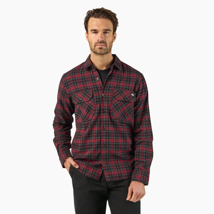 Long Sleeve Flannel Work Shirt - Dickies Special Offer
