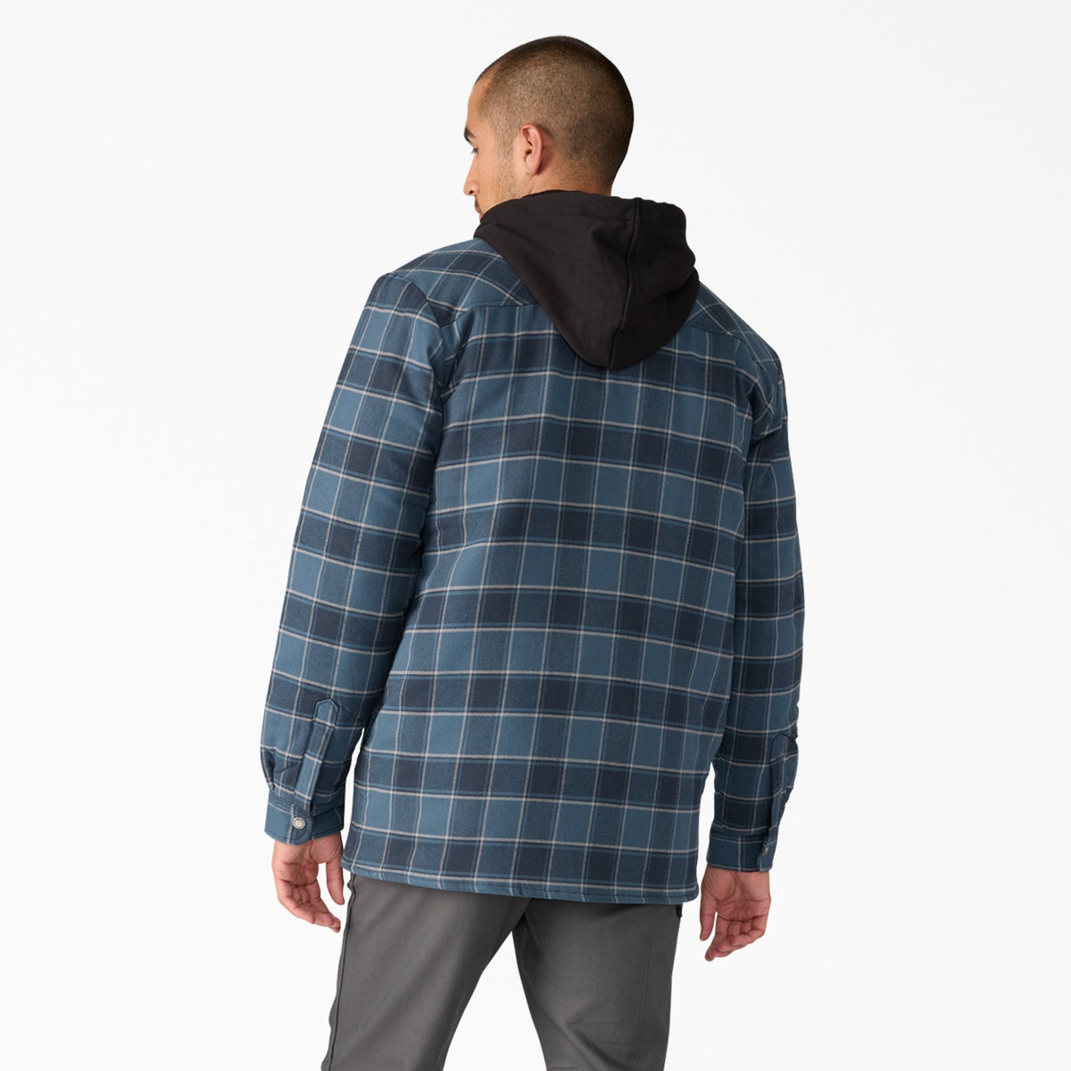 Water Repellent Flannel Hooded Shirt Jacket - Dickies Quality
