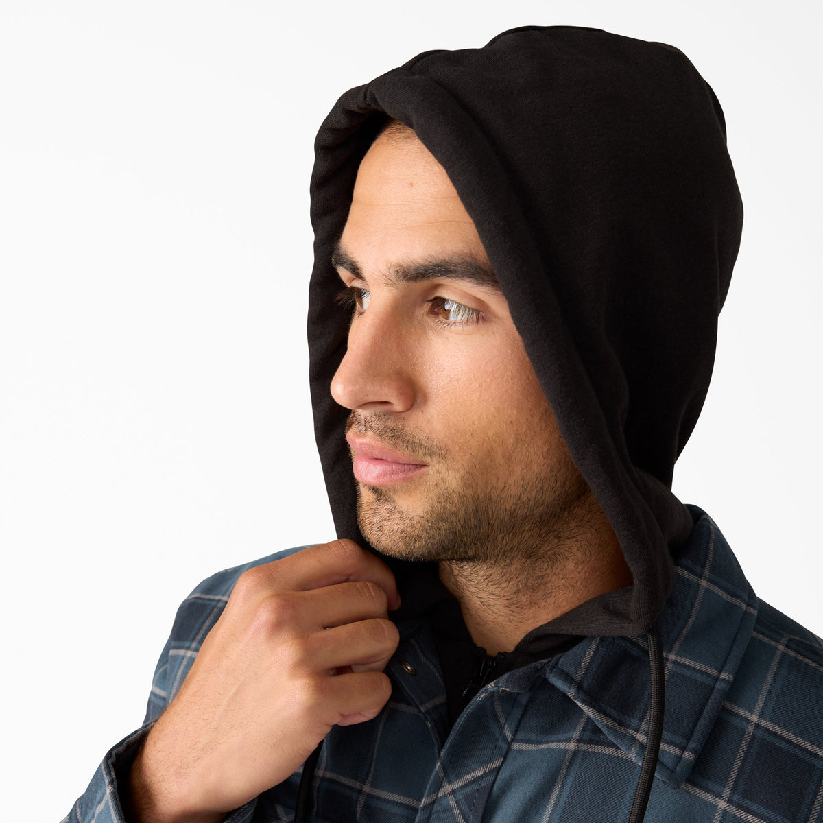 Water Repellent Flannel Hooded Shirt Jacket - Dickies Quality