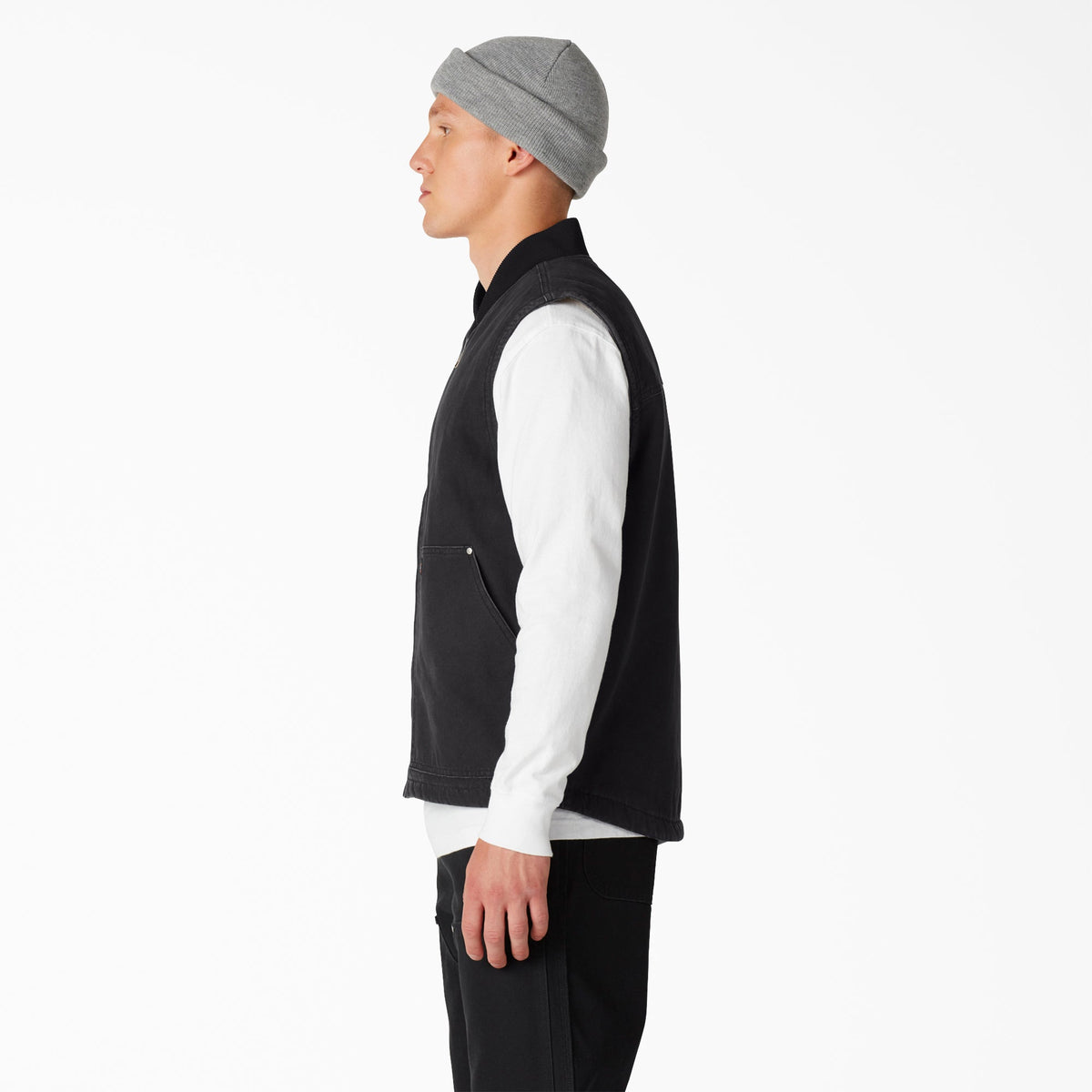 Stonewashed Duck High Pile Fleece Lined Vest - Dickies Featured