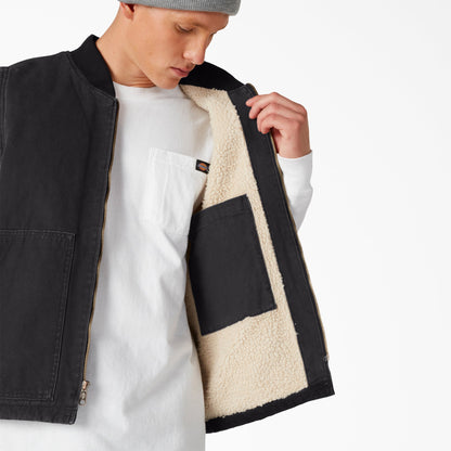 Stonewashed Duck High Pile Fleece Lined Vest - Dickies Featured
