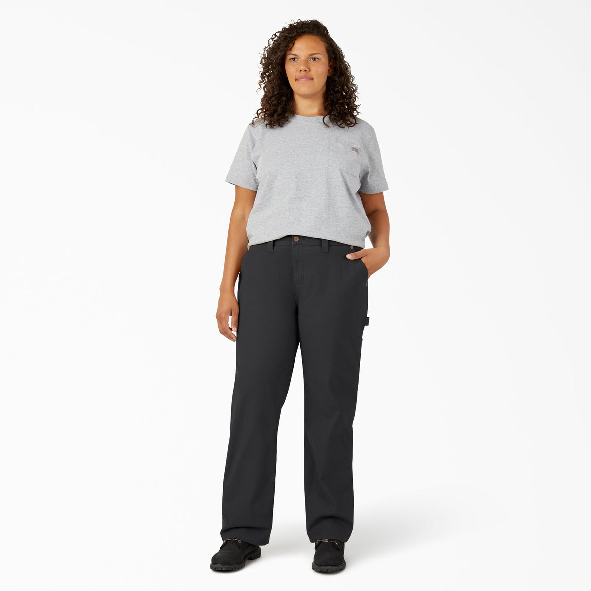 Women's Plus FLEX Relaxed Straight Fit Duck Carpenter Pants - Dickies Best Seller