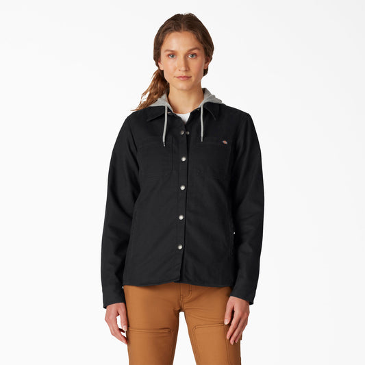 Women's Duck Hooded Shirt Jacket - Dickies Recommended