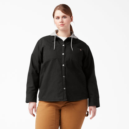 Women's Plus Duck Hooded Shirt Jacket - Dickies Deals