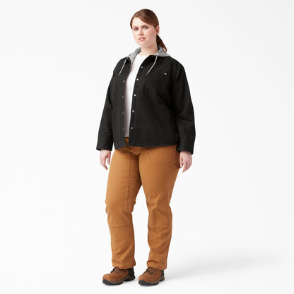 Women's Plus Duck Hooded Shirt Jacket - Dickies Deals