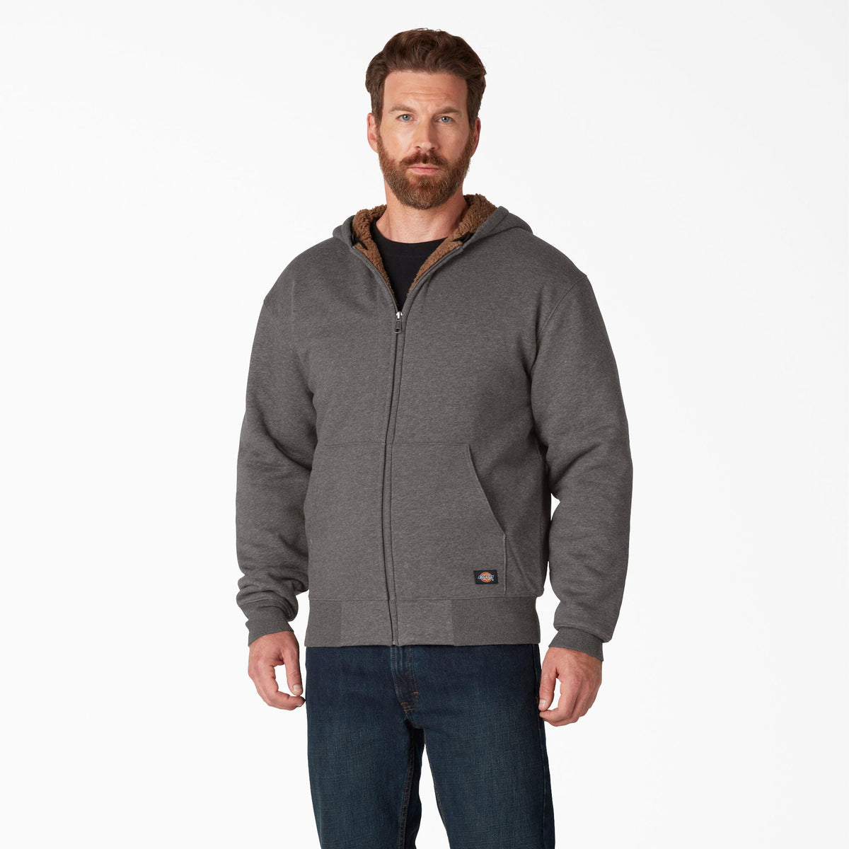 High Pile Fleece Lined Full Zip Hoodie - Dickies Popular