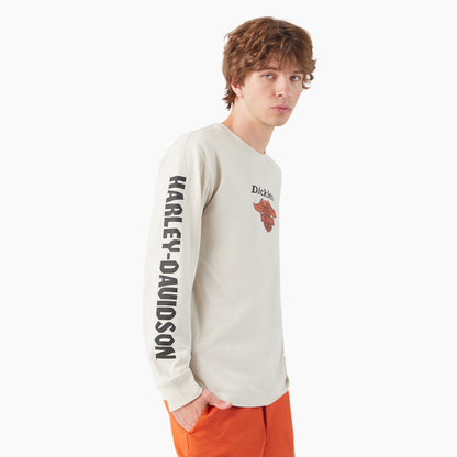 x Harley-Davidson Heavyweight Long Sleeve Eagle Tee - Dickies Special Offer