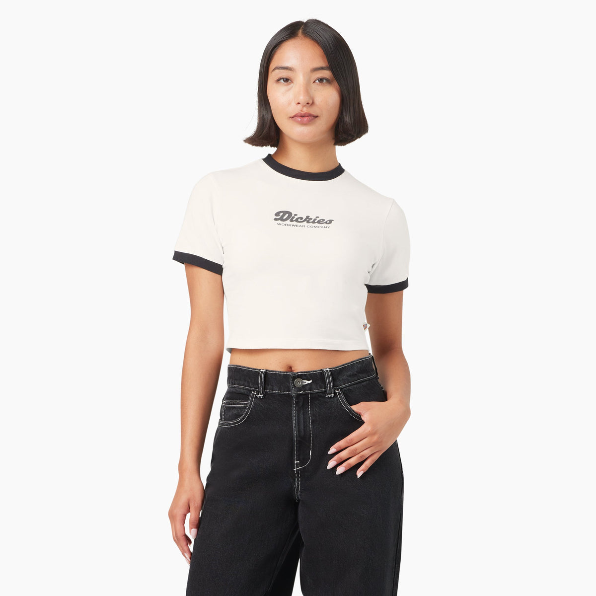 Women's Lewistown Cropped Ringer T-Shirt - Dickies Discount